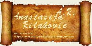 Anastasija Rilaković vizit kartica